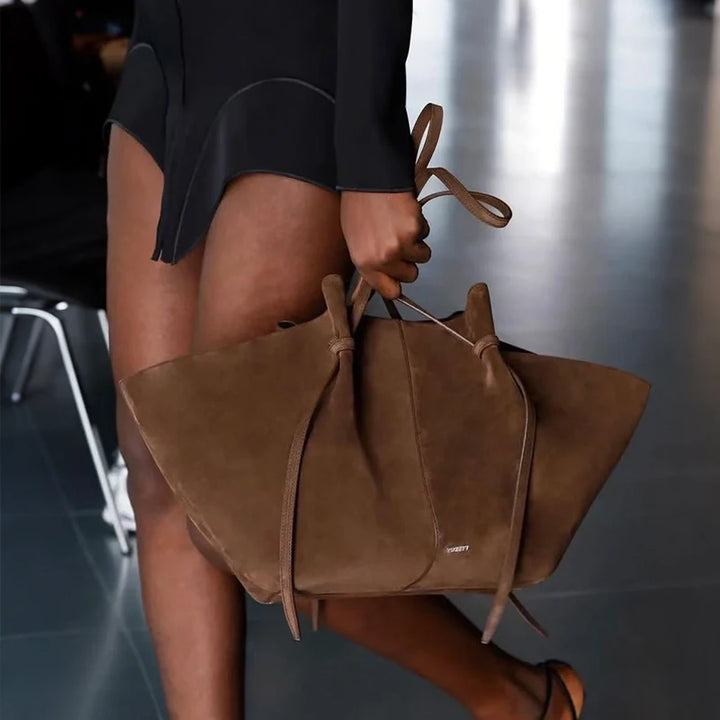 New Faux Suede Sector Tote Bags For Women Luxury Designer Handbags And Purses In Vintage Large Capacity Underarm Shoulder Bag